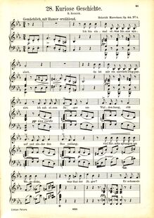 Partition No., Kuriose Geschichte, chansons, Op.114, Marschner, Heinrich