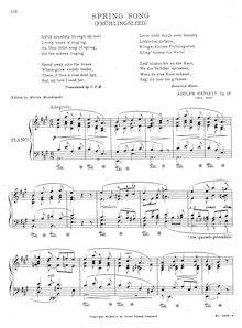 Partition complète (titled Spring Song), Frühlingslied, Op.15