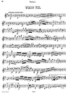 Partition de violon, 3 Piano Trios, Hob.XV:11-13, E♭ Major, E Minor, C Minor par Joseph Haydn