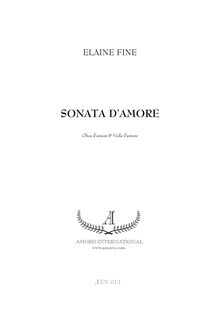 Partition complète et parties, Sonata d amore, Fine, Elaine