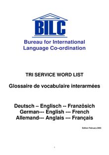 Glossaire de vocabulaire interarmées Deutsch  Englisch  ...
