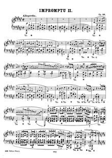 Partition complète (scan), Impromptu No.2, F♯ major, Chopin, Frédéric