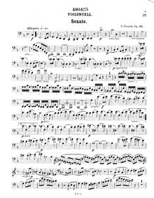 Partition de violoncelle, violoncelle Sonata, Op.42, Cello Sonata No.2 in F major