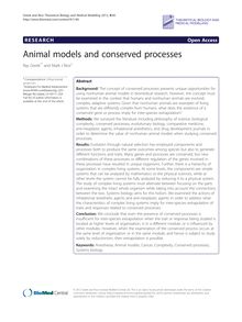 Animal models and conserved processes