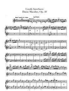Partition hautbois 1/2, Danse macabre, Op.40, Poème symphonique d après une poésie de Henri Cazalis