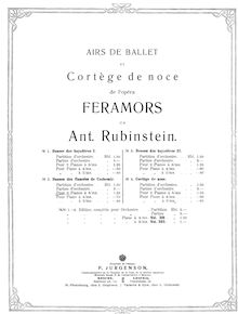 Partition No 2 - Piano 1, Feramors, Rubinstein, Anton