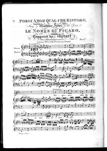 Partition Vocal Score, Le nozze di Figaro, The Marriage of Figaro