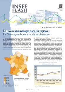 Le revenu des ménages dans les régions : la Champagne-Ardenne recule au classement  