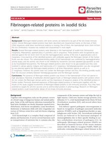 Fibrinogen-related proteins in ixodid ticks