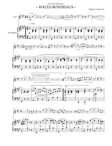 Partition Accordion , partie, Waltz-Rondeaux, A major, Girtain IV, Edgar