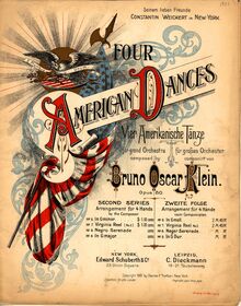Partition Cover Page (color), 4 American Dances, Vier Amerikanische Tänze