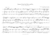 Partition complète, 11 flûte sonates, 1. C major2. G major3. B♭ major4. F major5. G major6. G major7. G major8. D major9. B♭ major10. A major11. G major par Johann Benda