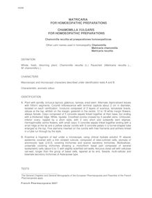 Matricaria FHP / Chamomilla vulgaris PPH