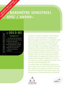 Baromètre semestriel Apec / ANDRH