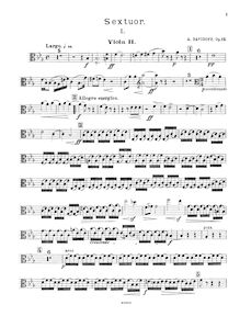 Partition viole de gambe 2, corde Sextet, Op.12, Sextet in E-flat, Op.12