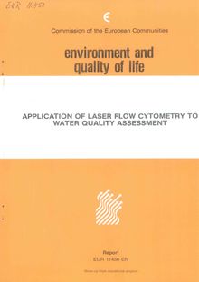 Application of laser flow cytometry to water quality assessment