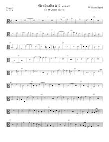 Partition ténor viole de gambe 1, alto clef, Gradualia II, Gradualia: seu cantionum sacrarum, liber secundus par William Byrd