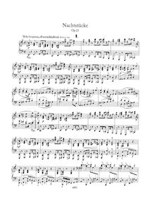 Partition complète, 4 Nachtstücke Op.23, Morning Songs, Schumann, Robert