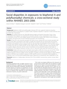 Social disparities in exposures to bisphenol A and polyfluoroalkyl chemicals: a cross-sectional study within NHANES 2003-2006