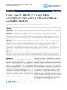 Expression of HOXA11in the mid-luteal endometrium from women with endometriosis-associated infertility