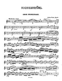 Partition hautbois (solo), Concertstück pour vent quintette et orchestre