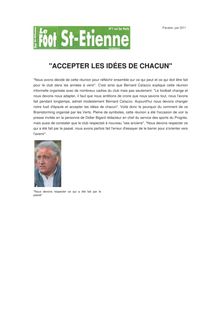 "ACCEPTER LES IDÉES DE CHACUN"
