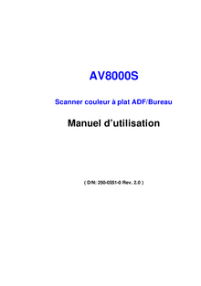 Notice Scanner Avision  AV8000S