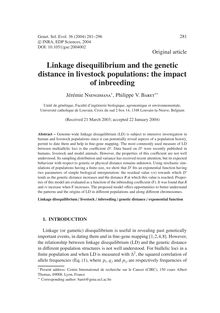 Linkage disequilibrium and the genetic distance in livestock populations: the impact of inbreeding