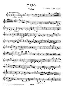 Partition de violon (filter), Piano trio no. 1 en F major, Op.18