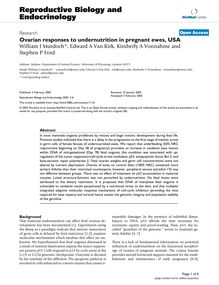 Ovarian responses to undernutrition in pregnant ewes, USA