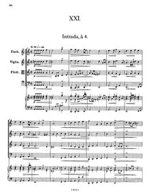 Partition XX, Intrada à 4, Banchetto Musicale, Schein, Johann Hermann