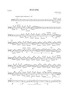 Partition violoncelle, Pavane, Op.50, F? minor, Fauré, Gabriel