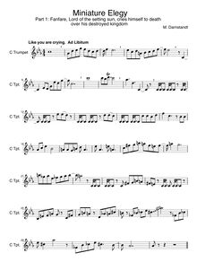 Partition , Fanfare, Song without words pour trompette, Darnstandt, Mitzkoltovicht