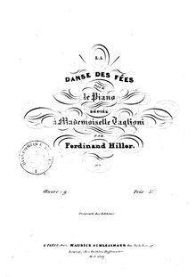 Partition complète, La Danse des Fées, Op.9, Hiller, Ferdinand