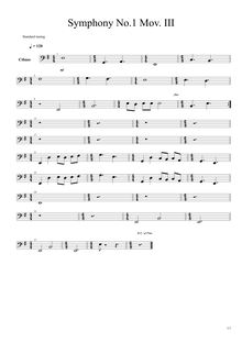 Partition Contrabasses Mov. III, Symphony No.1 en E minor, E minor