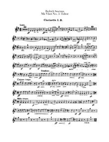 Partition clarinettes 1, 2 (B♭), Tábor, D minor, Smetana, Bedřich