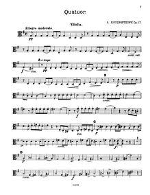 Partition viole de gambe, corde quatuor, G major, Kuznetsov, Aleksandr