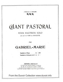 Partition de piano et hautbois , partie, Chant Pastoral