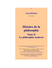 Histoire de la philosophie - La philosophie moderne