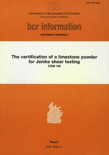 The certification of a limestone powder for Jenike shear testing