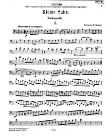 Partition de violoncelle, Kleine , D minor, Busoni, Ferruccio