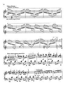 Partition Cadenza, Hungarian Rhapsody No.14, Lento, quasi marcia funebre