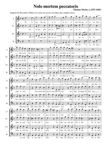 Partition complète (ATTB enregistrements, alto notation), Nolo mortem peccatoris