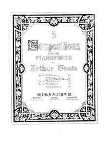 Partition No.2: A May Song, 2 Compositions pour Piano, Op.60, Foote, Arthur