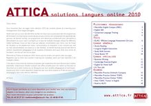 ATTICA solutions online - solutions langues online 2010
