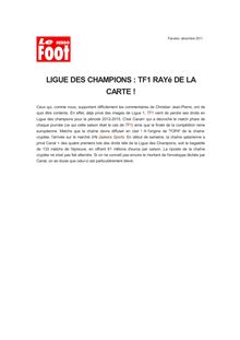 LIGUE DES CHAMPIONS : TF1 RAYé DE LA CARTE !