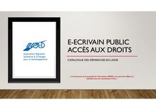 E-Ecrivain public et Accès aux droits : Catalogue des démarches en ligne