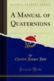 Manual of Quaternions