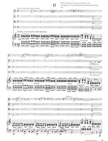 Partition , Lento, con molto sentimento, Quintette en Fa mineur, pour piano, 2 violons, alto et violoncelle