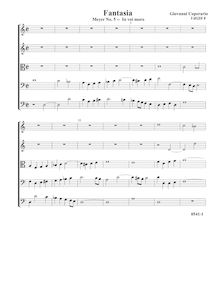 Partition complète (Tr Tr A B B), Fantasia pour 5 violes de gambe, RC 31